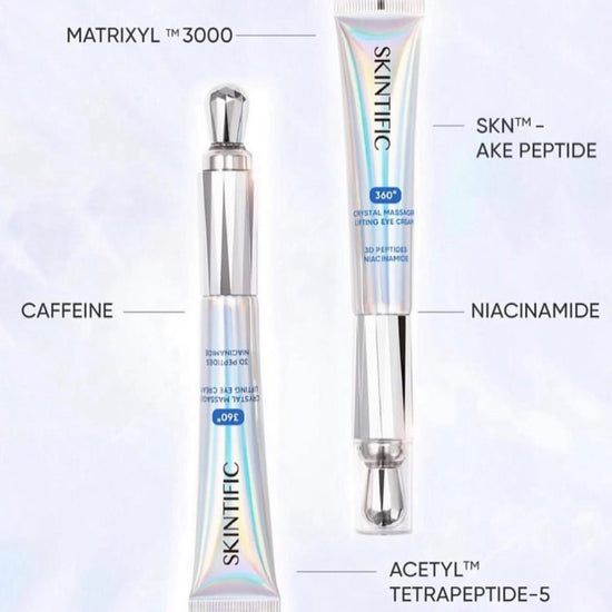 Skintific 360 Crystal Massager Lifting Eye Cream 20g. سكينتفيك 360 كريستال مدلك رفع كريم العين - Princess Cosmetics Qatar