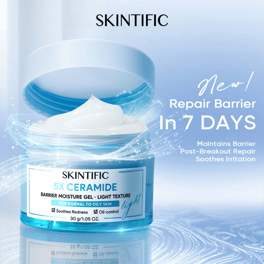 Skintific 5X Ceramide Barrier Moisture Gel - Light Texture 30g جل سكينتيفيك 5X سيراميد لترطيب البشرة - قوام خفيف - Princess Cosmetics Qatar