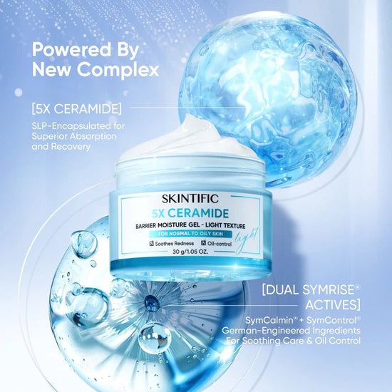 Skintific 5X Ceramide Barrier Moisture Gel - Light Texture 30g جل سكينتيفيك 5X سيراميد لترطيب البشرة - قوام خفيف - Princess Cosmetics Qatar
