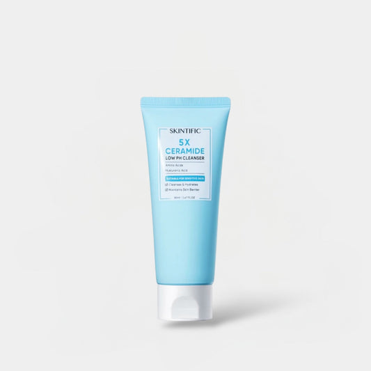 Skintific 5X Ceramide Low pH Cleanser 80ml غسول سكينتيفيك 5X سيراميد منخفض الحموضة - Princess Cosmetics Qatar