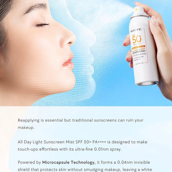 Skintific All Day Light Sunscreen Mist 120ml بخاخ واقي الشمس سكينتيفيك طوال اليوم - Princess Cosmetics Qatar