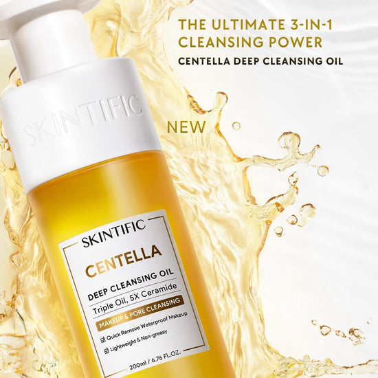 Skintific Centella Deep Cleansing Oil 200ml زيت التنظيف العميق سكينتيفيك سنتيلا - Princess Cosmetics Qatar