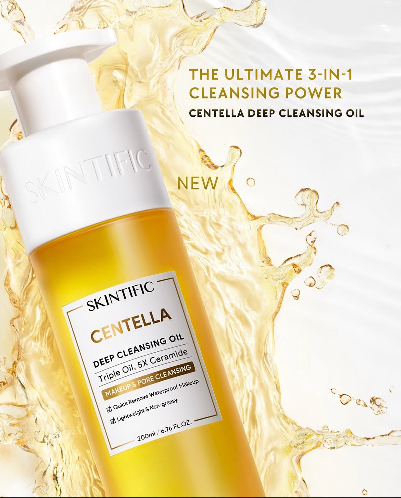 Skintific Centella Deep Cleansing Oil 200ml زيت التنظيف العميق سكينتيفيك سنتيلا - Princess Cosmetics Qatar