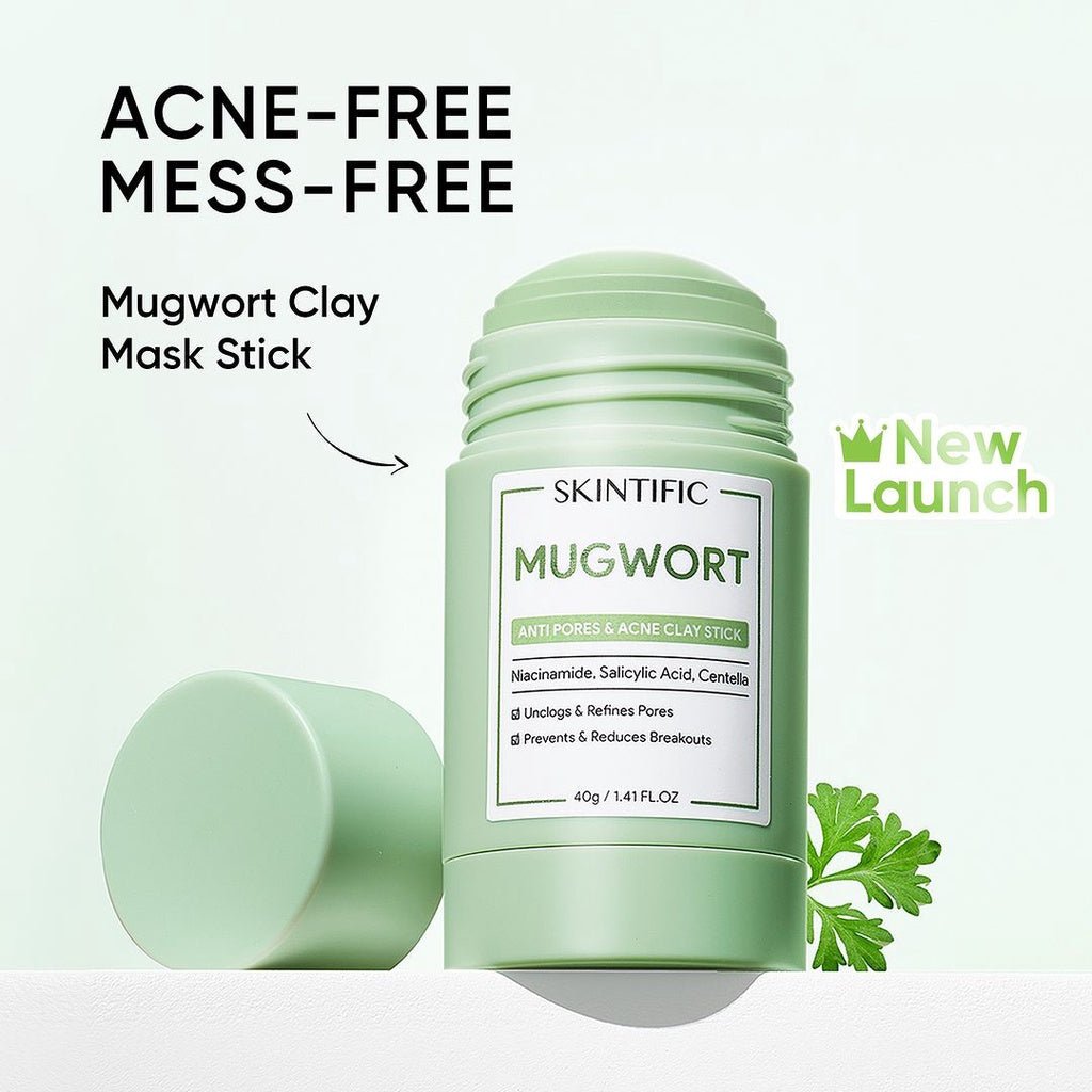 Skintific Mugwort Acne Clay Stick 40g. نبتة موجورت البشرة حب الشباب الطين عصا - Princess Cosmetics Qatar