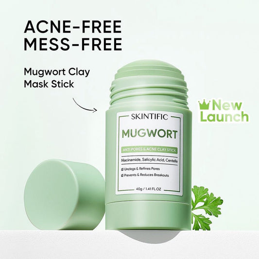 Skintific Mugwort Acne Clay Stick 40g. نبتة موجورت البشرة حب الشباب الطين عصا - Princess Cosmetics Qatar