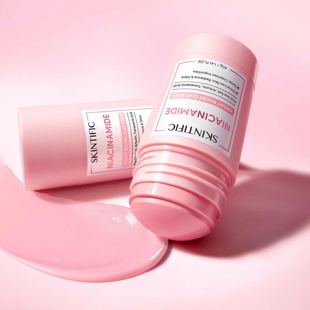 Skintific Niacinamide Bright Boost Clay Stick 40g. نياسيناميد سكينتفيك برايت بوست كلاي ستيك - Princess Cosmetics Qatar