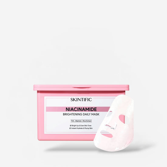 Skintific Niacinamide Brightening Daily Mask (30 Sheets) قناع سكينتيفيك اليومي لتفتيح البشرة بالنياسيناميد - Princess Cosmetics Qatar