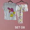 Sleepwear Set (Shirt, Short, Pants). طقم ملابس نوم (قميص، شورت، بنطلون) - Princess Cosmetics Qatar