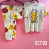 Sleepwear Set (Shirt, Short, Pants). طقم ملابس نوم (قميص، شورت، بنطلون) - Princess Cosmetics Qatar