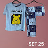 Sleepwear Set (Shirt, Short, Pants). طقم ملابس نوم (قميص، شورت، بنطلون) - Princess Cosmetics Qatar