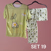 Sleepwear Set (Shirt, Short, Pants). طقم ملابس نوم (قميص، شورت، بنطلون) - Princess Cosmetics Qatar