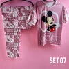 Sleepwear Set (Shirt, Short, Pants). طقم ملابس نوم (قميص، شورت، بنطلون) - Princess Cosmetics Qatar