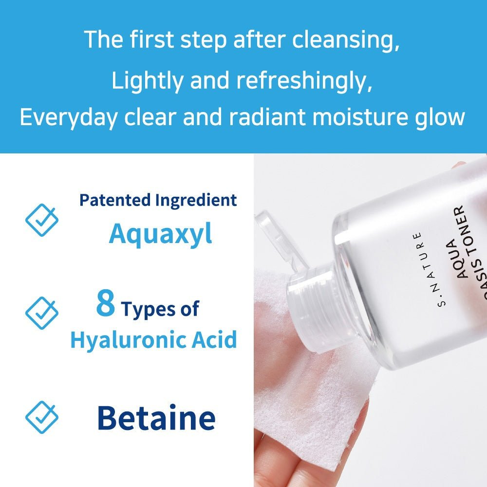 S.Nature Aqua Oasis Toner 300ml تونر أكوا أواسيس من إس. نيتشر - Princess Cosmetics Qatar