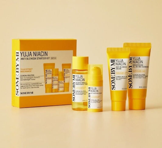 Somebymi Yuja Niacin Anti Blemish Starter Kit (4pcs). سومبيمي يوجا نياسين مضاد للعيوب طقم بداية - Princess Cosmetics Qatar