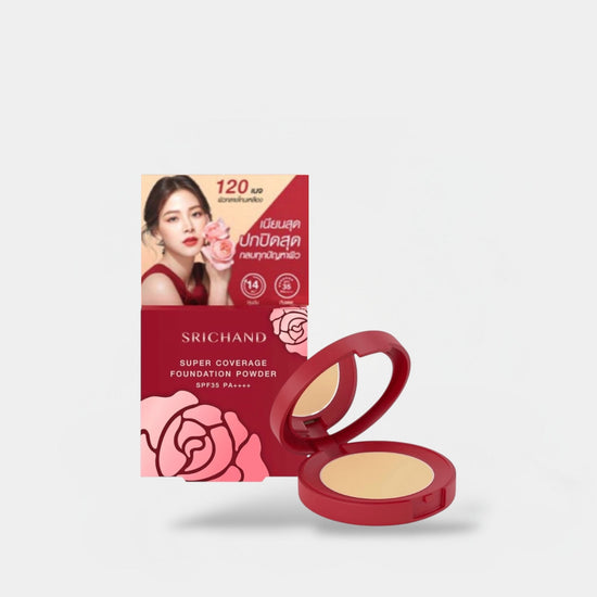 Srichand Super Coverage Foundation Powder SPF35 PA++++ 4.5g بودرة أساس تغطية فائقة من سريتشاند - Princess Cosmetics Qatar