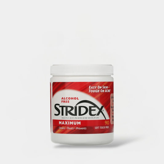 Stridex Medicated Acne Pads (90 Pads) مناديل سترايدكس الطبية لعلاج حب الشباب - Princess Cosmetics Qatar