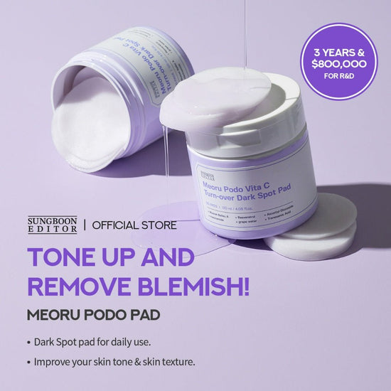 Sungboon Editor Meoru Podo Vita C Turn - over Dark Spot Pad (60 Pads) محرر سونغ بون ميورو بودو فيتا سي اقلب لوحة بقعة داكنة - Princess Cosmetics Qatar