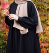 Talia Ferace Abaya - Black. عباية تاليا فيريس - أسود - Princess Cosmetics Qatar