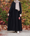 Talia Ferace Abaya - Black. عباية تاليا فيريس - أسود - Princess Cosmetics Qatar