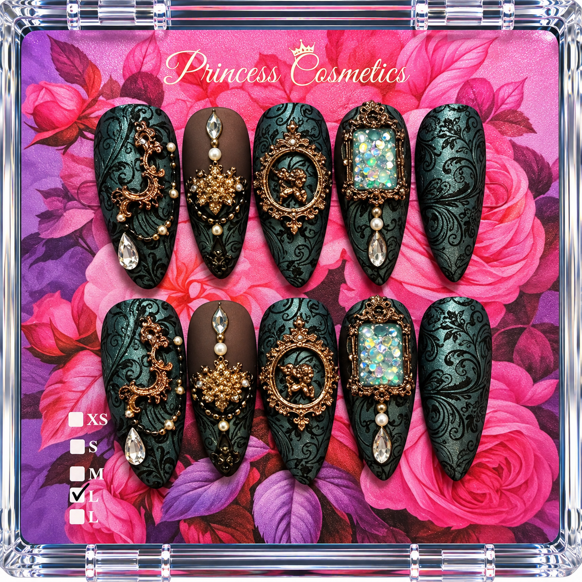 Teal Velvet High Quality Nails أظافر مخملية عالية الجودة بلون أزرق مخضر - Princess Cosmetics Qatar