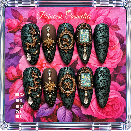 Teal Velvet High Quality Nails أظافر مخملية عالية الجودة بلون أزرق مخضر - Princess Cosmetics Qatar
