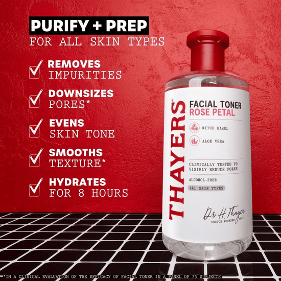 Thayers Facial Toner - Rosepetal 355ml تونر الوجه من ثايرز - بتلات الورد - Princess Cosmetics Qatar