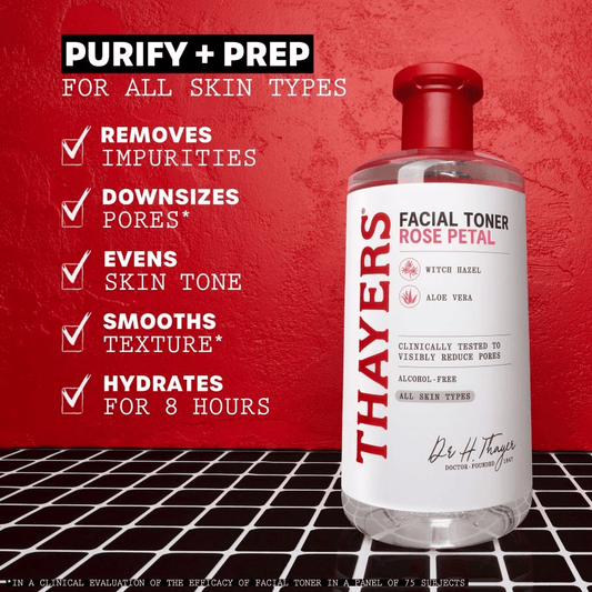 Thayers Facial Toner - Rosepetal 355ml تونر الوجه من ثايرز - بتلات الورد - Princess Cosmetics Qatar