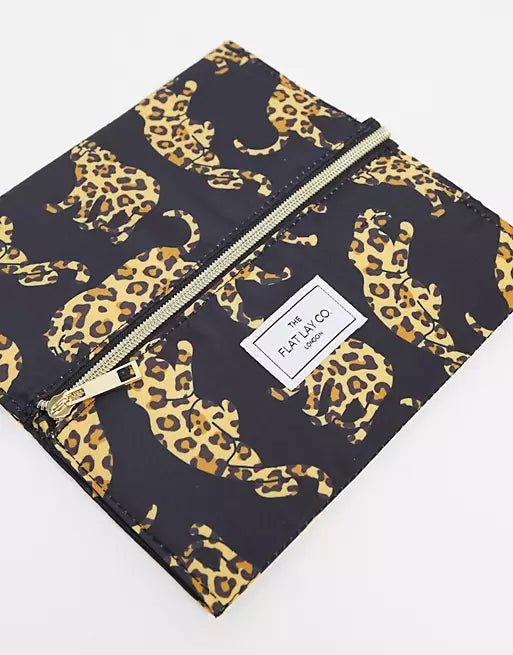 The Flat Lay Co Makeup Bag - Jaguar. حقيبة مكياج ذا فلات لاي كو - جاكوار - Princess Cosmetics Qatar