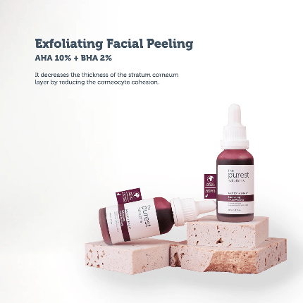 The Purest Solution AHA 10% + BHA 2% Exfoliating Facial Peeling Solution 30ml. تا بيرست سولوسن محلول تقشير الوجه AHA 10% + BHA 2%، 30 مل - Princess Cosmetics Qatar