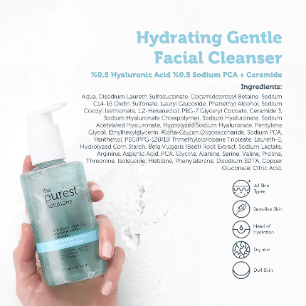 The Purest Solutions Hydrating Gentle Facial Cleanser 200ml. تا بيرست سولوسن منظف مرطب لطيف للوجه 200 مل - Princess Cosmetics Qatar