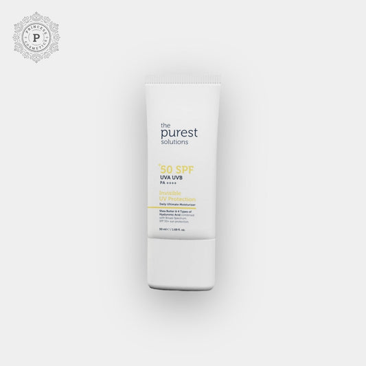The Purest Solutions Invisible UV Protection Daily Ultimate Moisturizer 50ml. تا بيور سولوسن مرطب يومي غير مرئي للحماية من الأشعة فوق البنفسجية 50 مل - Princess Cosmetics Qatar