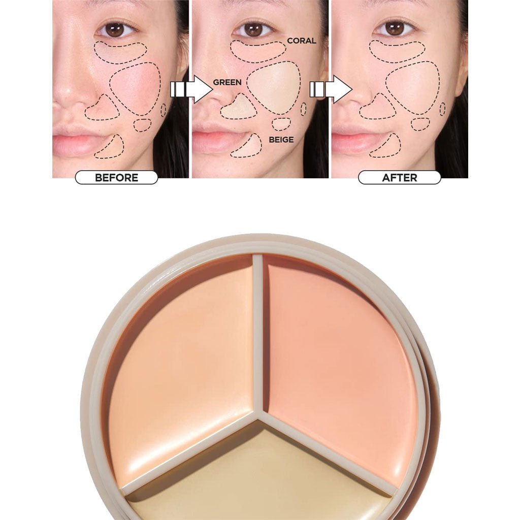 The Saem Cover Perfection Triple Pot Concealer ذا سايم كوفر بيرفكشن تريبل بوت كونسيلر - Princess Cosmetics Qatar