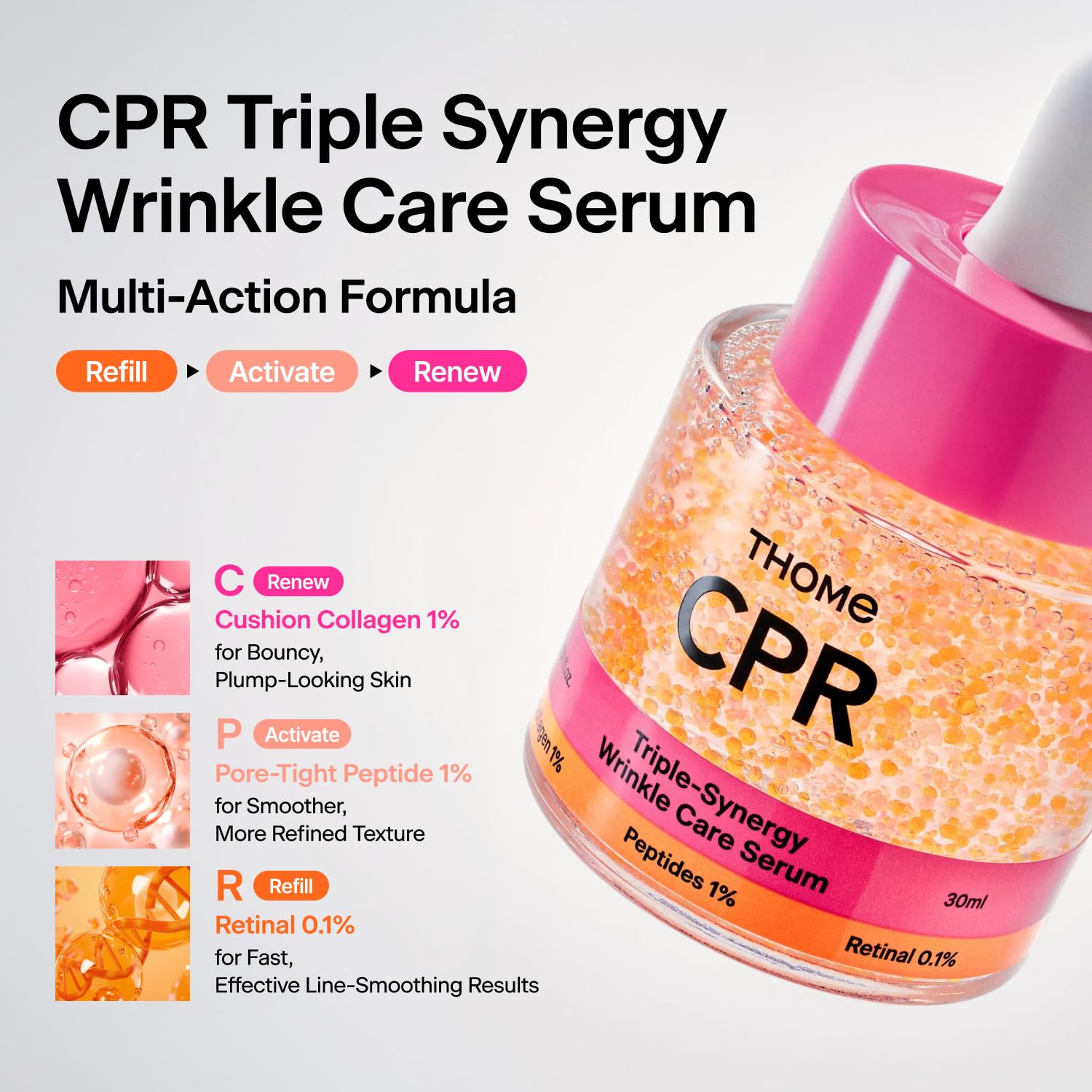 Thome CPR Triple - Synergy Wrinkle Care Serum 30ml سيروم ثوم للعناية بالتجاعيد بتقنية التآزر الثلاثي - Princess Cosmetics Qatar