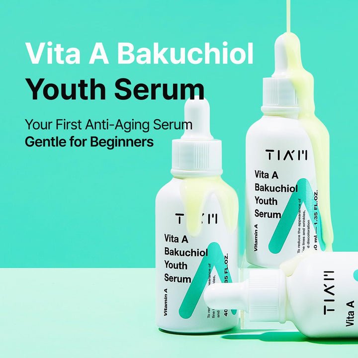 Tiam Vita A Bakuchiol Youth Serum 40ml تيام فيتا أ باكوتشيول مصل الشباب - Princess Cosmetics Qatar