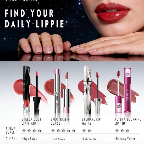 Timephoria Spectra Ultra Stay-Shine Transfer Proof Lip Vinyl أحمر شفاه تيمفوريا سبكترا ألترا ستاي-شاين المقاوم للانتقال - Princess Cosmetics Qatar