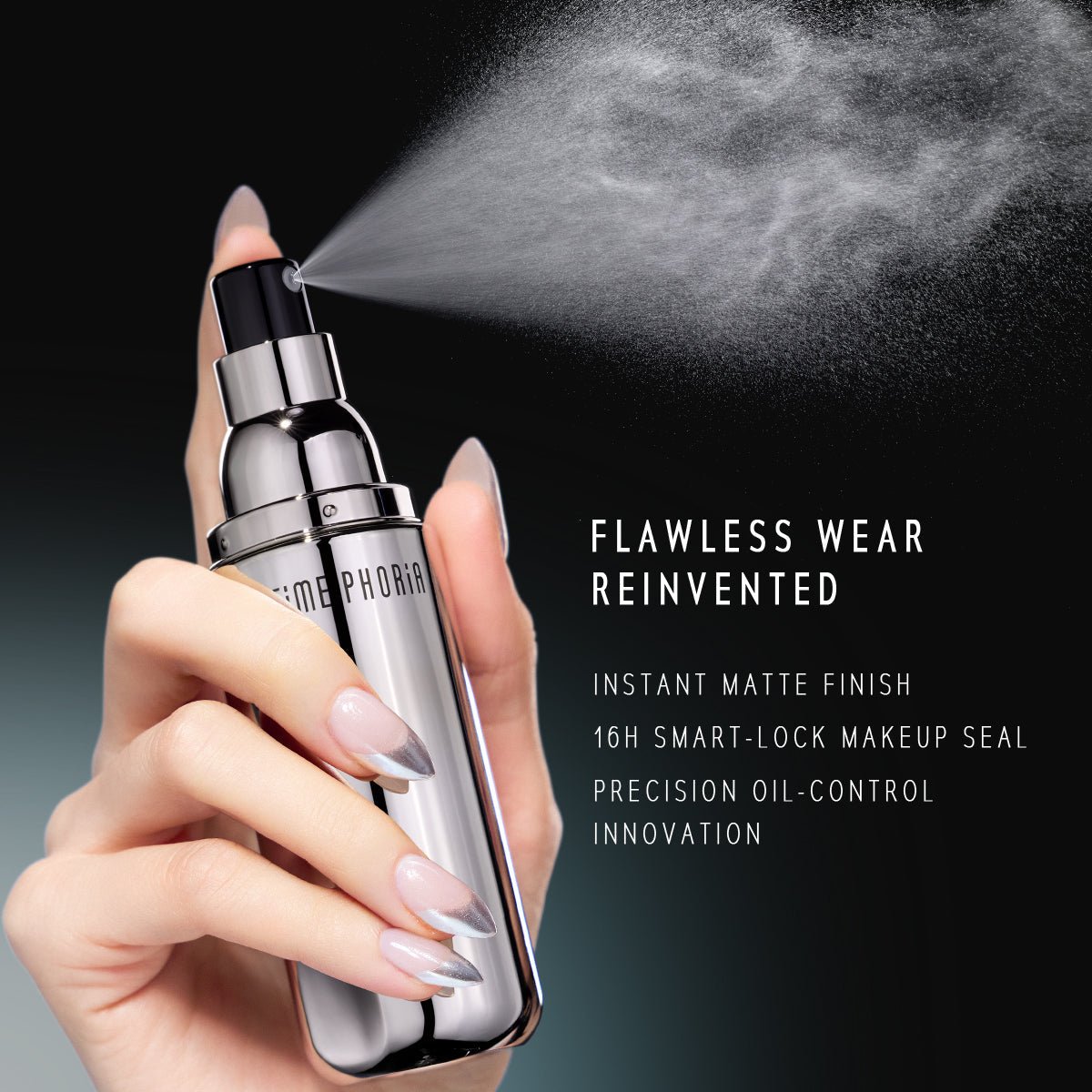 TimePhoria Timeless Supernovo Matte Setting Spray 60ml تايم فوريا تايمليس سوبرنوفو بخاخ تثبيت مكياج مطفي - Princess Cosmetics Qatar