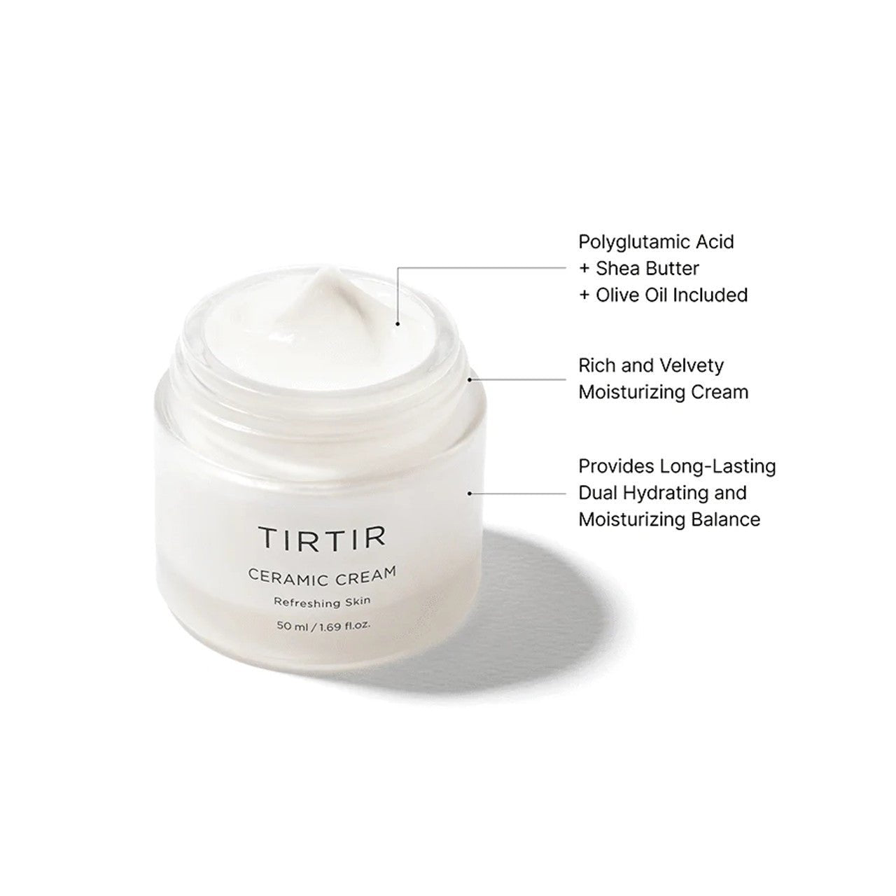 Tirtir Ceramic Cream 50ml. تيرتير سيراميك كريم - Princess Cosmetics Qatar