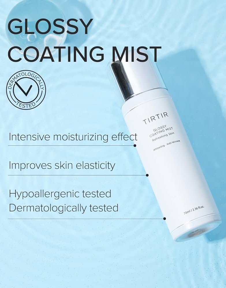 Tirtir Glossy Coating Mist 70ml. رذاذ طلاء لامع من تيرتير - Princess Cosmetics Qatar