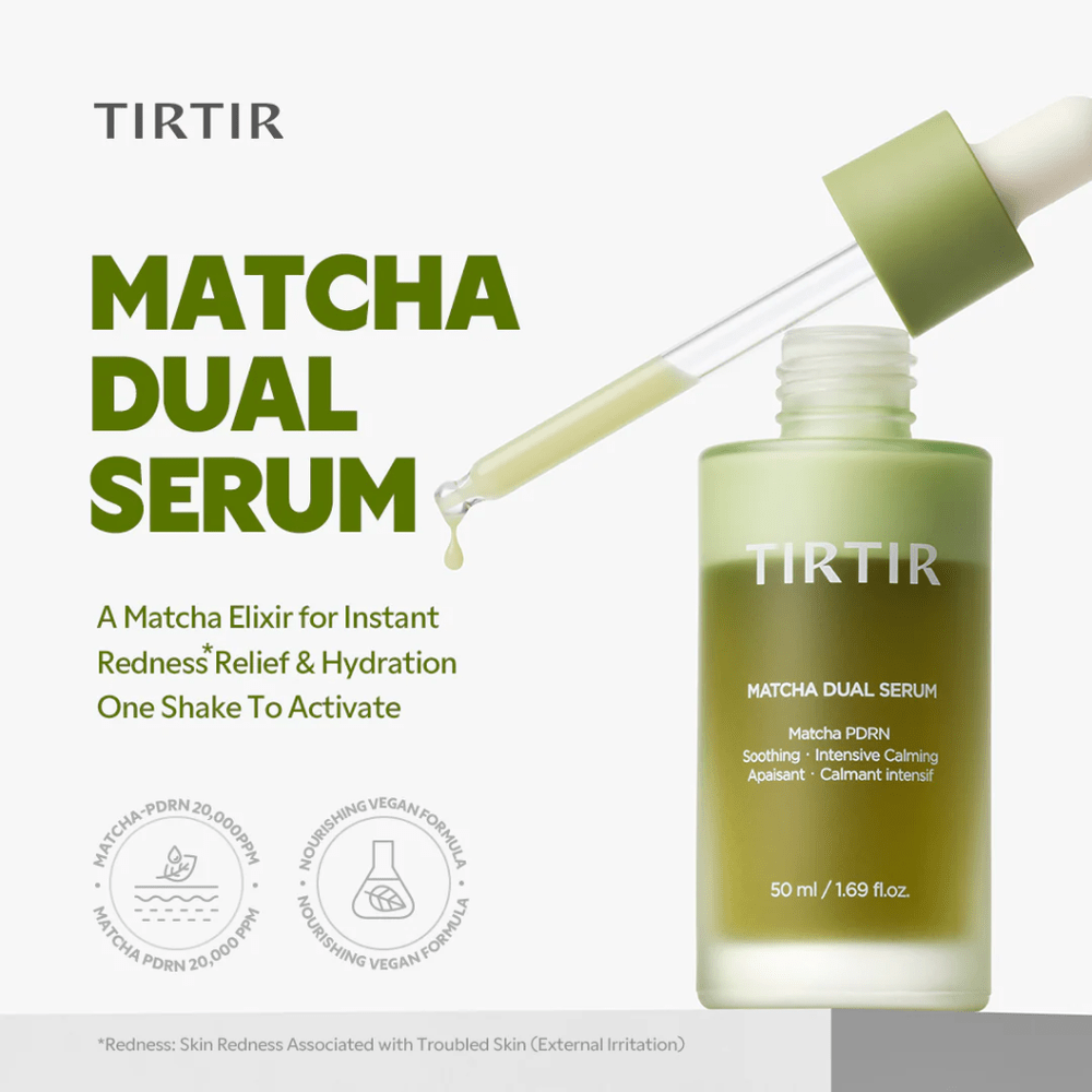 Tirtir Matcha Dual Serum 50ml سيروم تيرتير ماتشا المزدوج - Princess Cosmetics Qatar