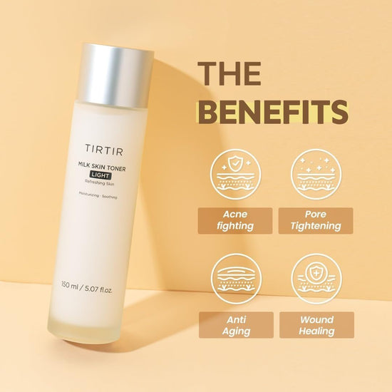 Tirtir Milk Skin Toner Light 150ml. تيرتير تونر حليب البشرة ضوء - Princess Cosmetics Qatar