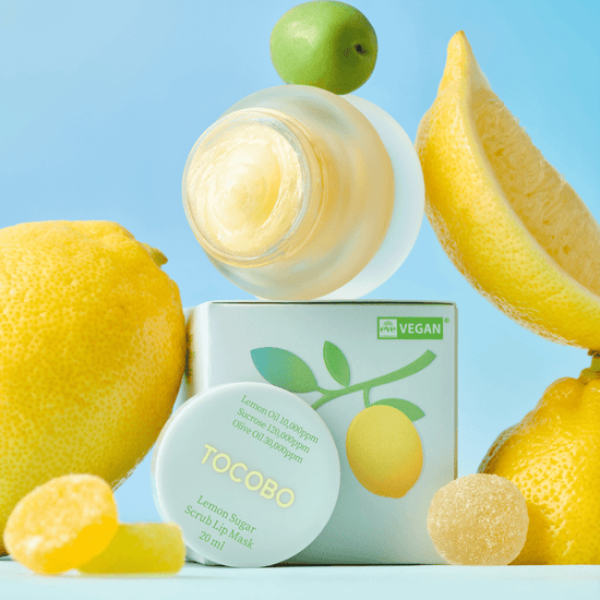 Tocobo Lemon Sugar Scrub Lip Mask 20ml. توكوبو قناع الشفاه بالسكر بالليمون - Princess Cosmetics Qatar