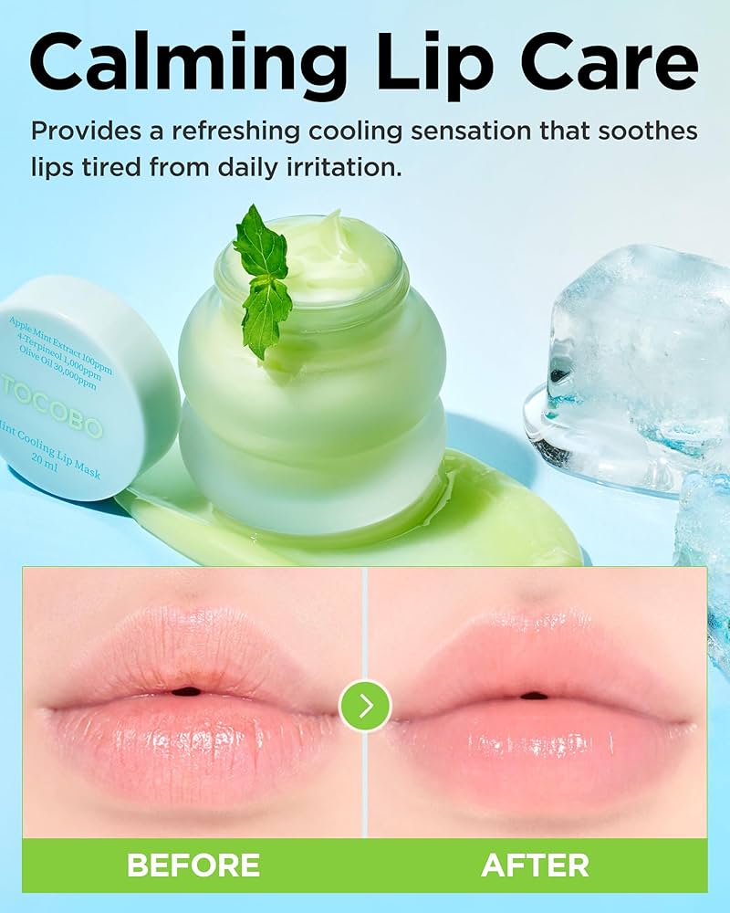 Tocobo Mint Cooling Lip Mask 20ml توكوبو قناع الشفاه بالنعناع المبرد - Princess Cosmetics Qatar