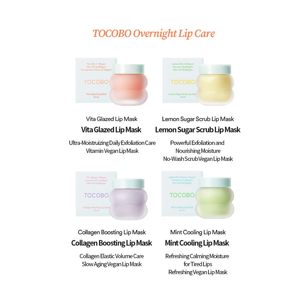 Tocobo Mint Cooling Lip Mask 20ml توكوبو قناع الشفاه بالنعناع المبرد - Princess Cosmetics Qatar