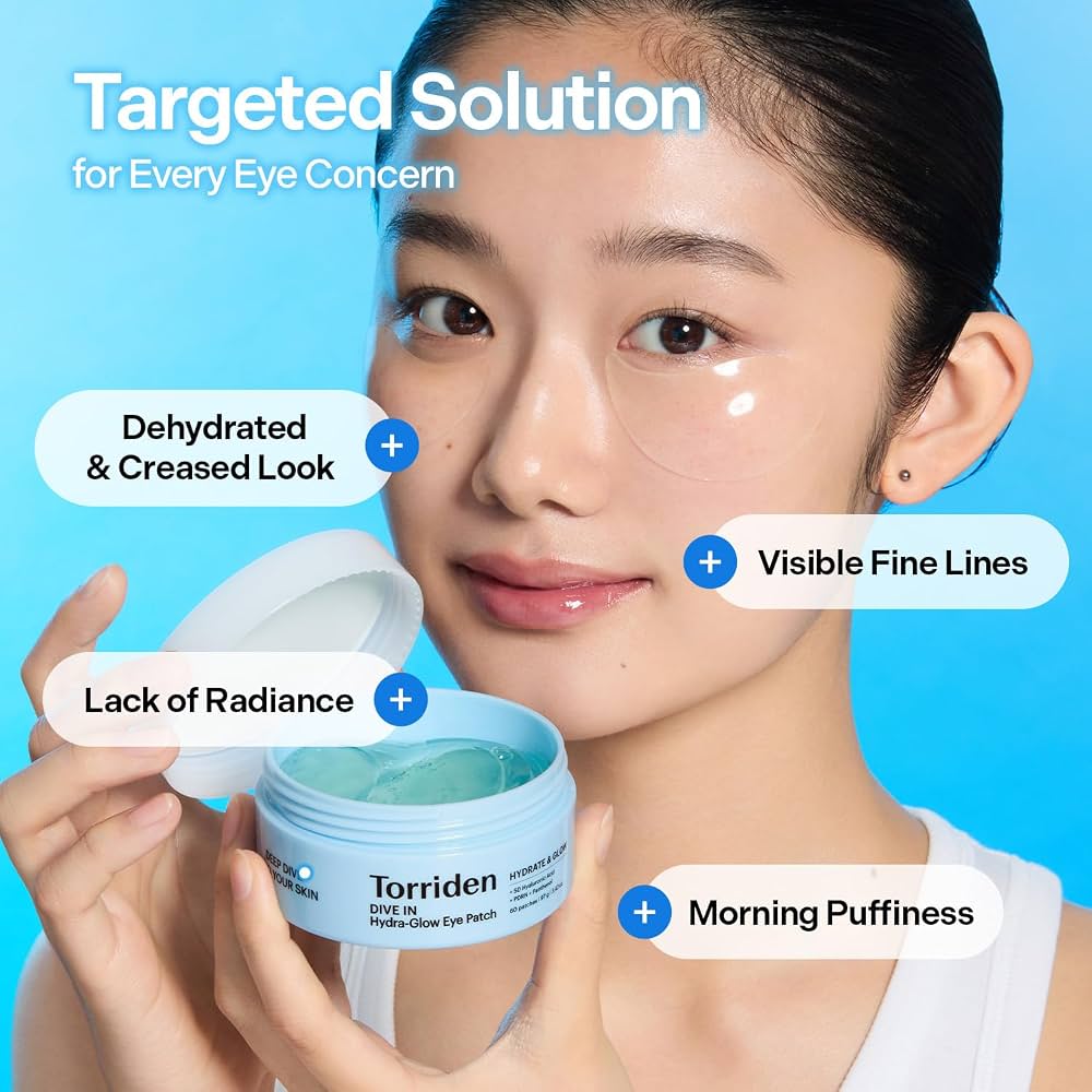Torriden DIVE IN Hydra-Glow Eye Patch (60 Patches) توريدن دايف إن لصقات العين المرطبة والمضيفة للإشراقة - Princess Cosmetics Qatar
