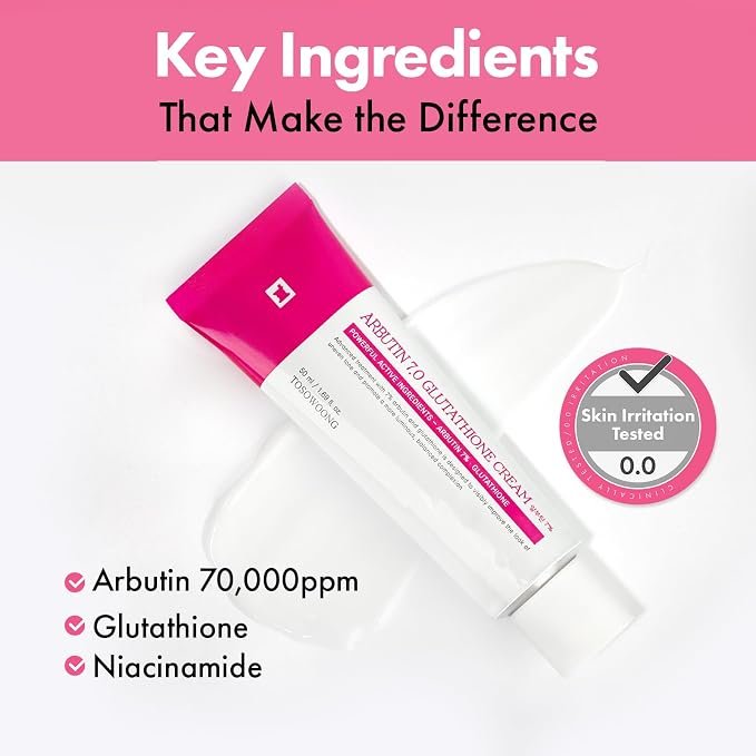 Tosowoong Arbutin 7.0 Glutathione Cream 50ml كريم توسوونغ أربوتين 7.0 جلوتاثيون - Princess Cosmetics Qatar