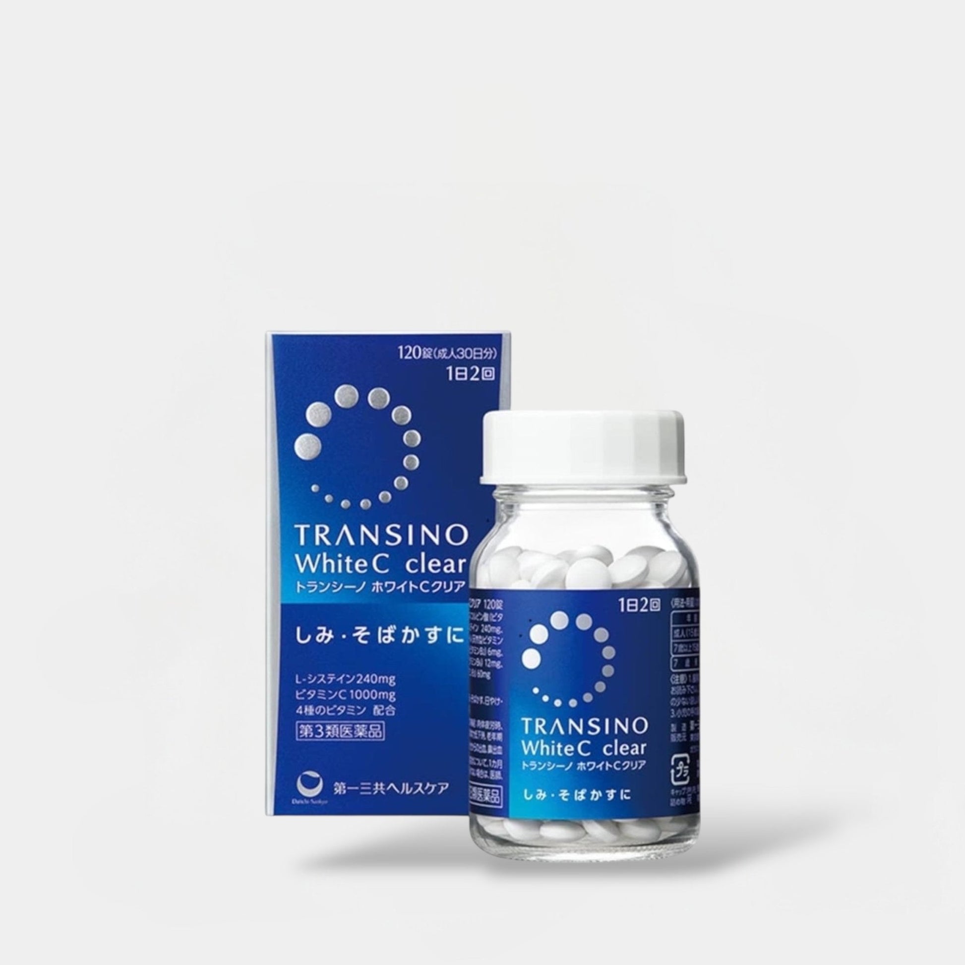 Transino White C Clear Whitening Supplement (120 Tablets) مكمل التبييض – Princess Cosmetics Qatar