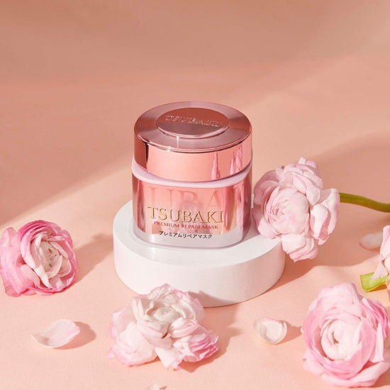 Tsubaki Premium Repair Hair Mask (Pink Camellia) 180g قناع تسوباكي بريميوم ريبير لإصلاح الشعر (الكاميليا الوردية) - Princess Cosmetics Qatar