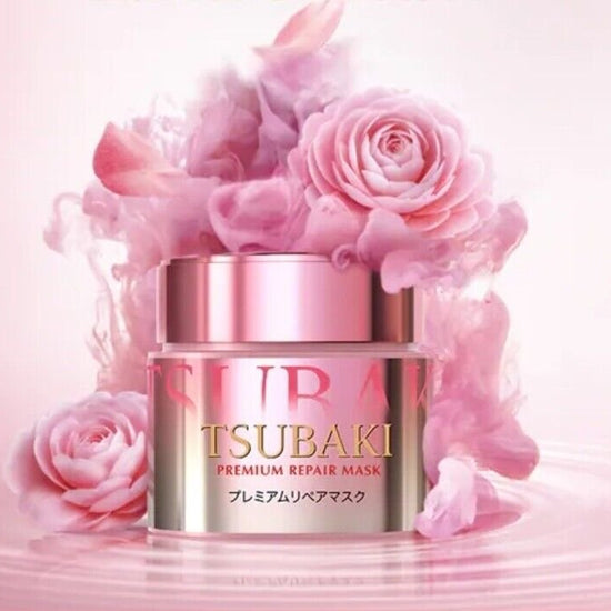 Tsubaki Premium Repair Hair Mask (Pink Camellia) 180g قناع تسوباكي بريميوم ريبير لإصلاح الشعر (الكاميليا الوردية) - Princess Cosmetics Qatar