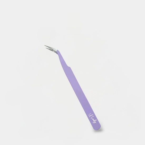 U Lady DIY Curved Tip Eyelash Tweezers ملقط رموش ذو طرف منحني من يو ليدي، اصنعيه بنفسك - Princess Cosmetics Qatar