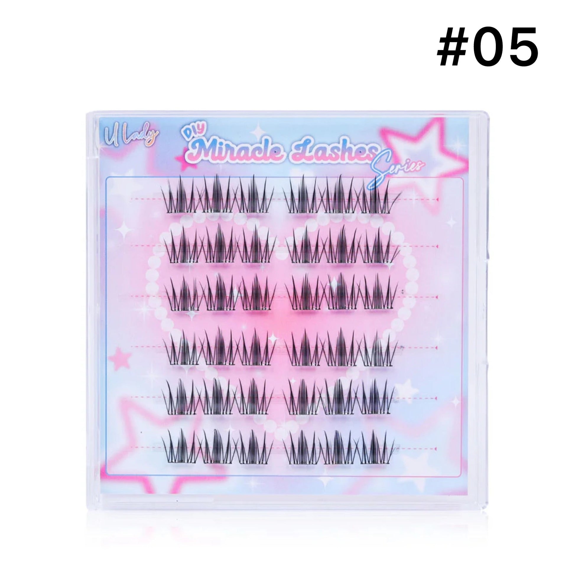 U Lady DIY Miracle Lashes رموش يو ليدي المعجزة المصنوعة يدويًا - Princess Cosmetics Qatar